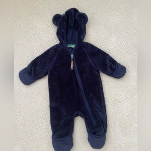 LLBean baby bunting size 0-3 months navy blue
